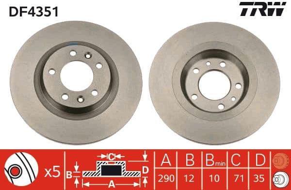 Brake Disc DF4351 - image 3