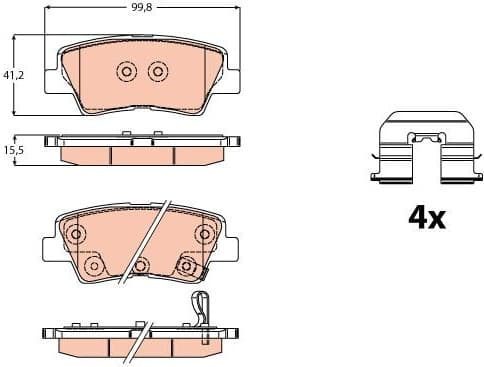 Brake Pad Set, disc brake GDB2173 - image 2