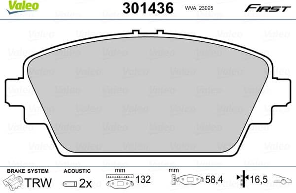 Brake Pad Set, disc brake ESSENTIAL 301436