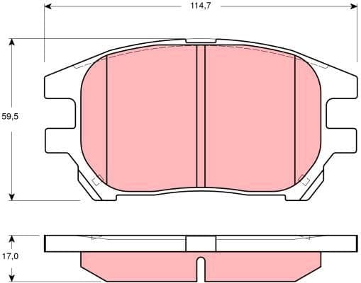 Brake Pad Set, disc brake GDB3379 - image 2