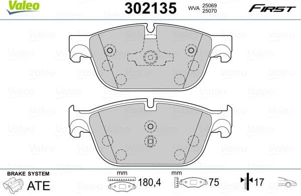 Brake Pad Set, disc brake ESSENTIAL 302135