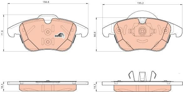 Brake Pad Set, disc brake COTEC GDB1925 - image 3