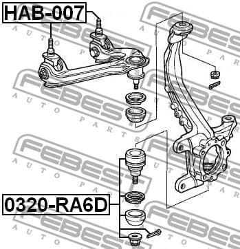 Mounting, control/trailing arm HAB-007 - image 2
