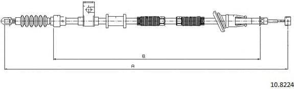 Cable handbrake 57.0238