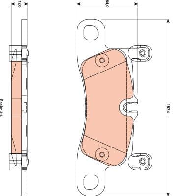 Brake Pad Set, disc brake GDB1876 - image 3