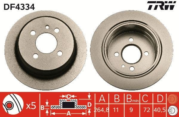 Brake Disc DF4334 - image 3