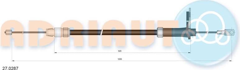 Cable handbrake 27.0287