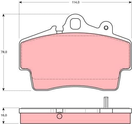 Brake Pad Set, disc brake GDB1394 - image 3