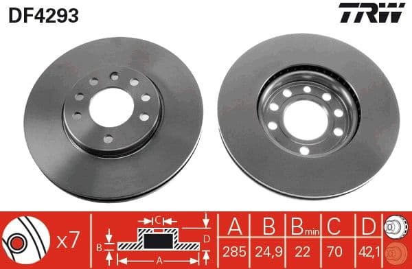 Brake Disc DF4293 - image 3