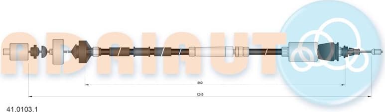 Cable Pull, clutch control 41.0103.1