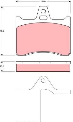 Brake Pad Set, disc brake GDB1284 - image 2