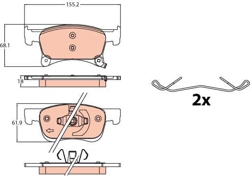 Brake Pad Set, disc brake GDB2091 - image 3