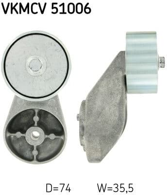 Deflection/Guide Pulley, V-ribbed belt VKMCV51006