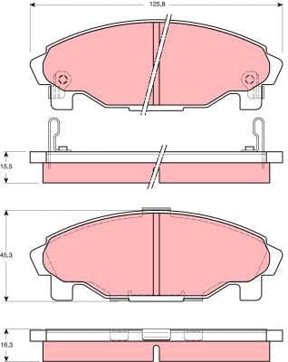 Brake Pad Set, disc brake GDB3071 - image 2