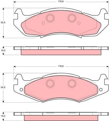 Brake Pad Set, disc brake GDB1207 - image 2