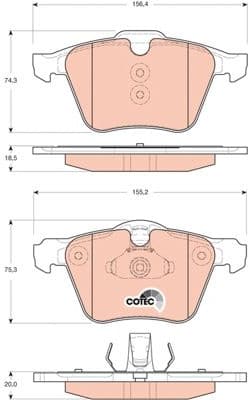 Brake pads front, Top Quality GDB1684 - image 3