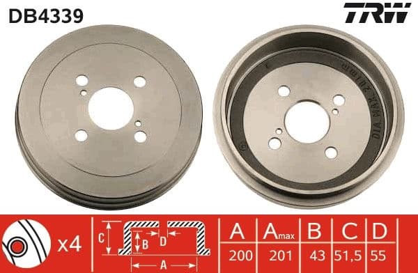 Brake Drum DB4339 - image 3