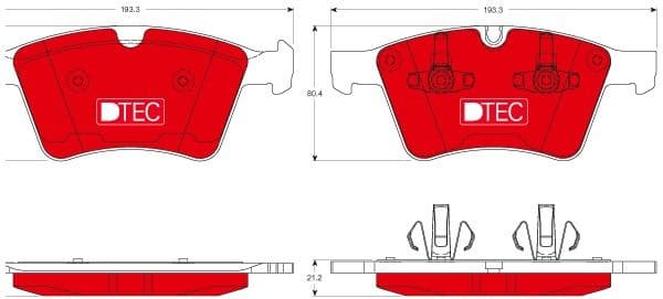Brake Pad Set, disc brake DTEC COTEC GDB1797DTE - image 2