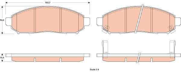 Brake Pad Set, disc brake GDB3520 - image 2
