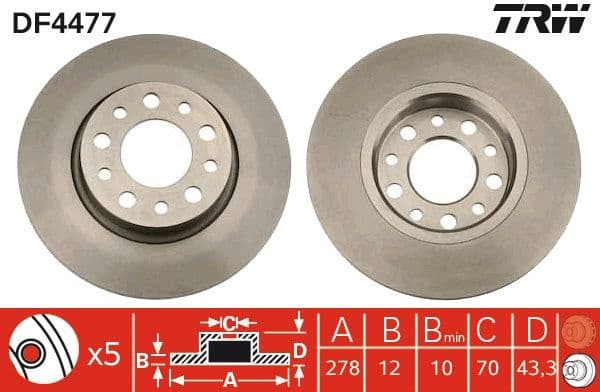 Brake Disc DF4477 - image 2