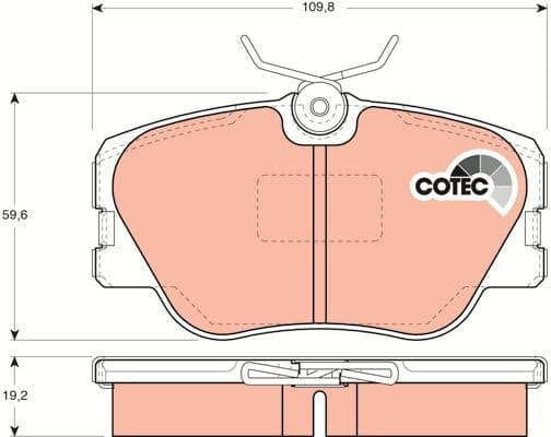 Brake Pad Set, disc brake COTEC GDB818 - image 3