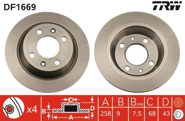 Brake Disc DF1669 - image 3