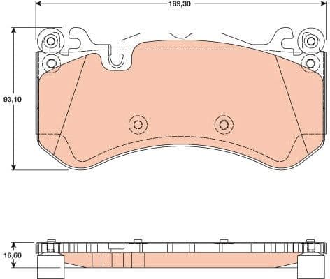 Brake pads front, Top Quality GDB1734 - image 3