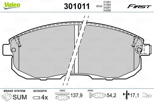 Brake Pad Set, disc brake ESSENTIAL 301011
