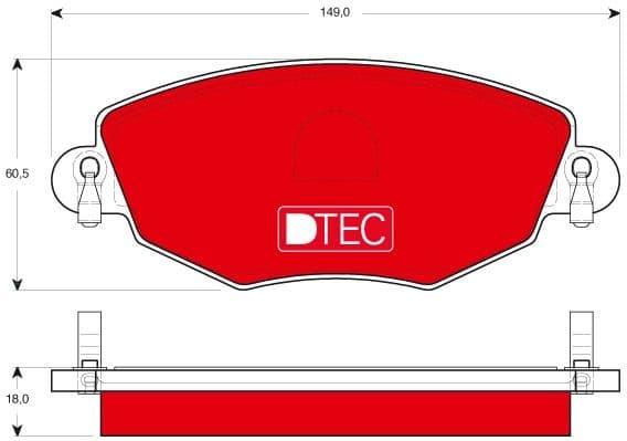 Brake Pad Set, disc brake DTEC COTEC GDB1434DTE - image 2