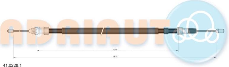 Cable handbrake 41.0228.1 - image 2