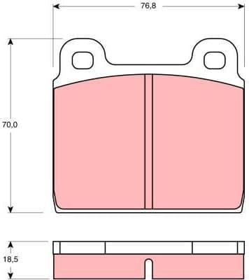 Brake Pad Set, disc brake GDB407 - image 2