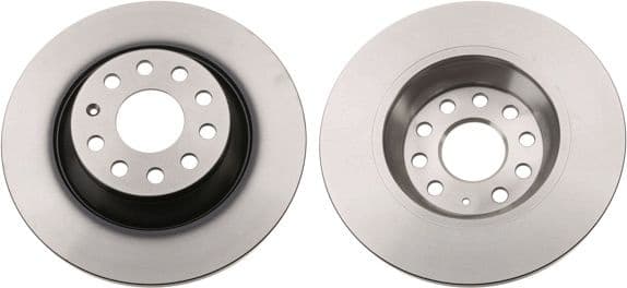 Brake discs kit rear, (2pcs), Top Quality DF6504