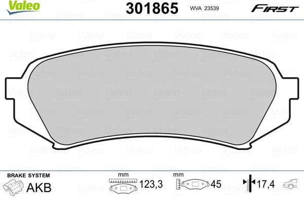 Brake Pad Set, disc brake ESSENTIAL 301865