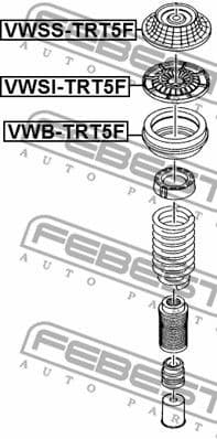 Suspension Strut Support Mount VWSS-TRT5F - image 2