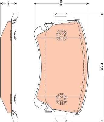 Brake Pad Set, disc brake GDB1769 - image 2