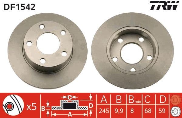 Brake Disc DF1542 - image 3