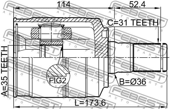 Joint Kit, drive shaft 1211-DMLH - image 2