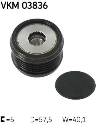 Alternator Freewheel Clutch VKM03836 - image 2