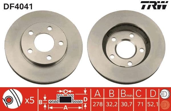 Brake Disc DF4041 - image 3