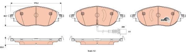 Brake pads front, Top Quality GDB1918 - image 3