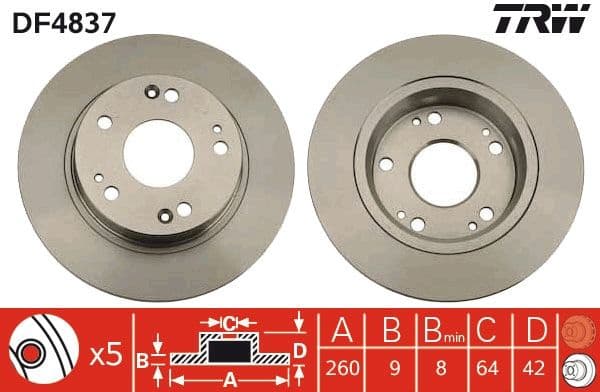 Brake Disc DF4837 - image 2