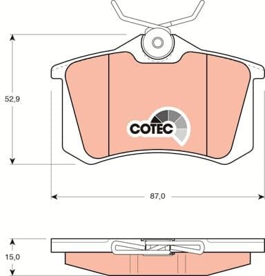Brake Pad Set, disc brake COTEC GDB823 - image 4