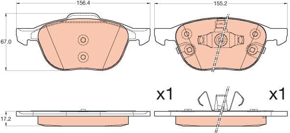 Brake Pad Set, disc brake GDB2059 - image 2
