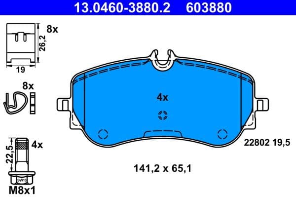 Brake Pad Set, disc brake 13046038802