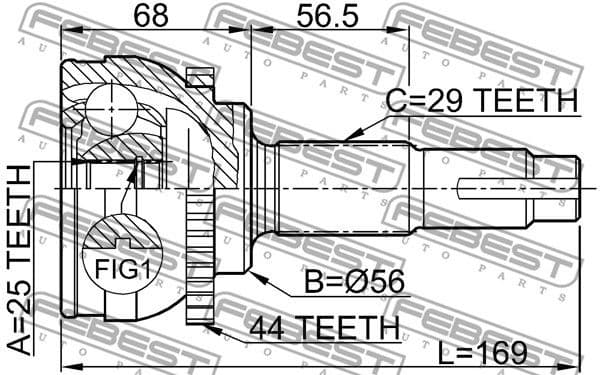 Joint Kit, drive shaft 0210-069A44 - image 2