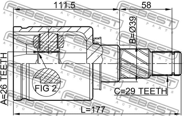 Joint Kit, drive shaft 0211-T30LH - image 2