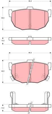 Brake Pad Set, disc brake GDB3368 - image 3
