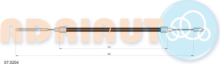 Cable Pull, parking brake 07.0204