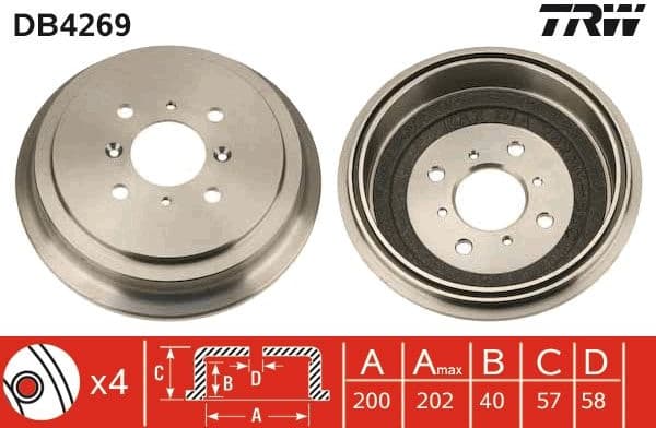 Brake Drum DB4269 - image 3