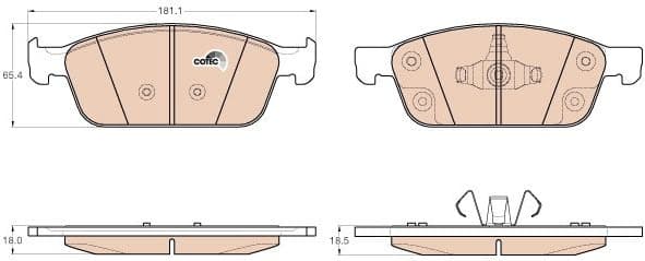 Brake Pad Set, disc brake COTEC GDB2009 - image 3